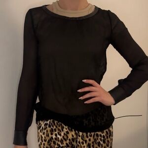 Black transparent blouse